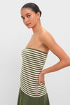 Fern Stripe Knit Rina Tube Top