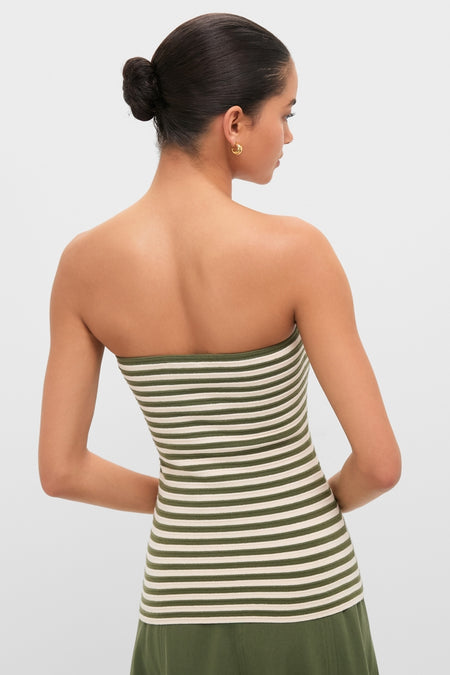 Fern Stripe Knit Rina Tube Top
