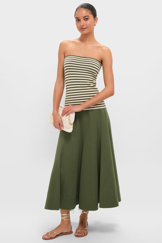 Fern Stripe Knit Rina Tube Top