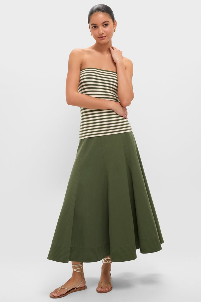 Fern Stripe Knit Rina Tube Top