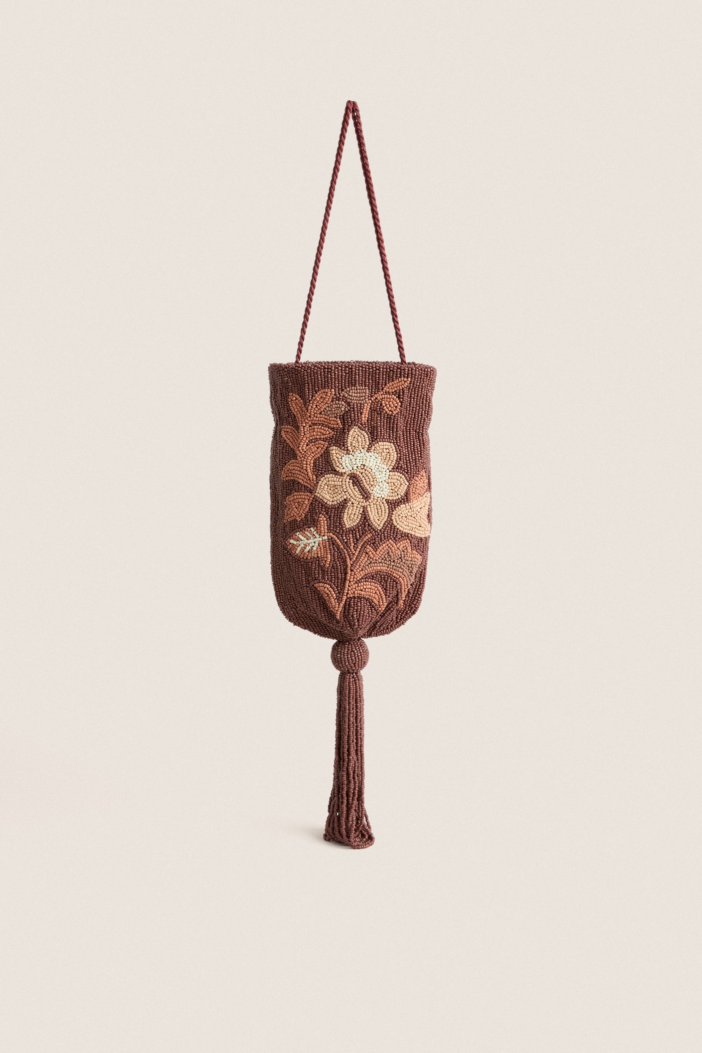 Fawn Floral Beaded Bag