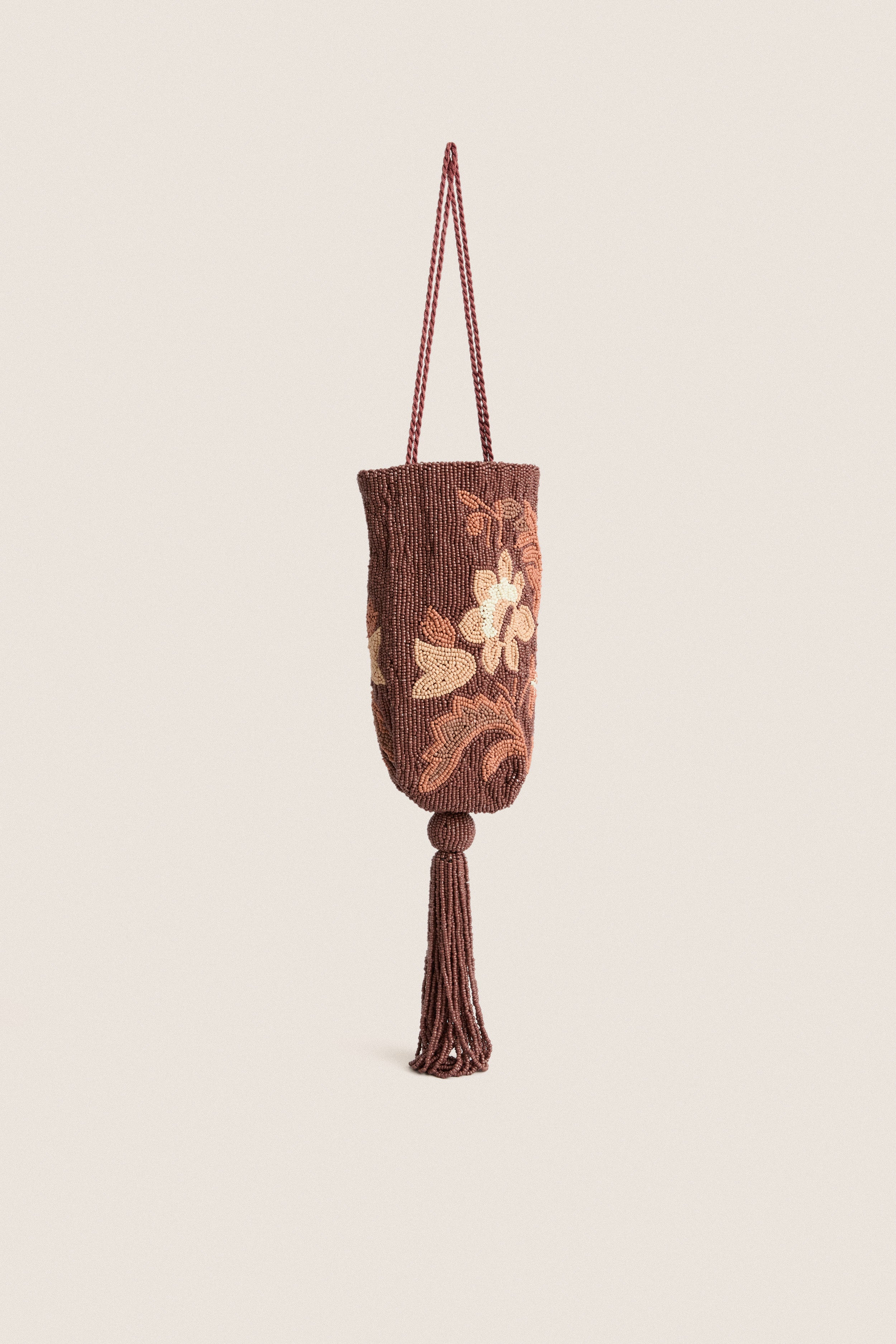 Fawn Floral Beaded Bag