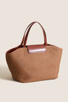 Cognac Raffia Blaine Tote
