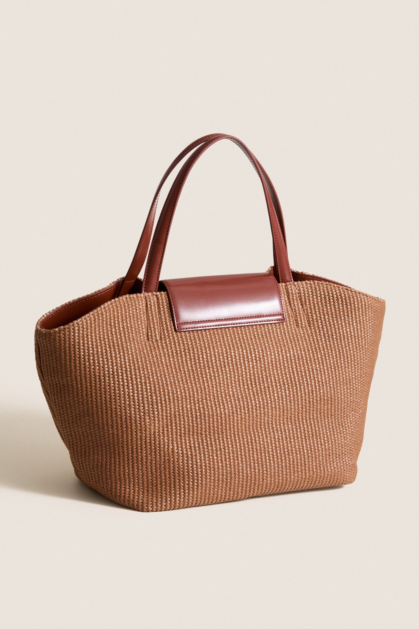 Cognac Raffia Blaine Tote