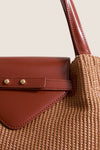 Cognac Raffia Blaine Tote
