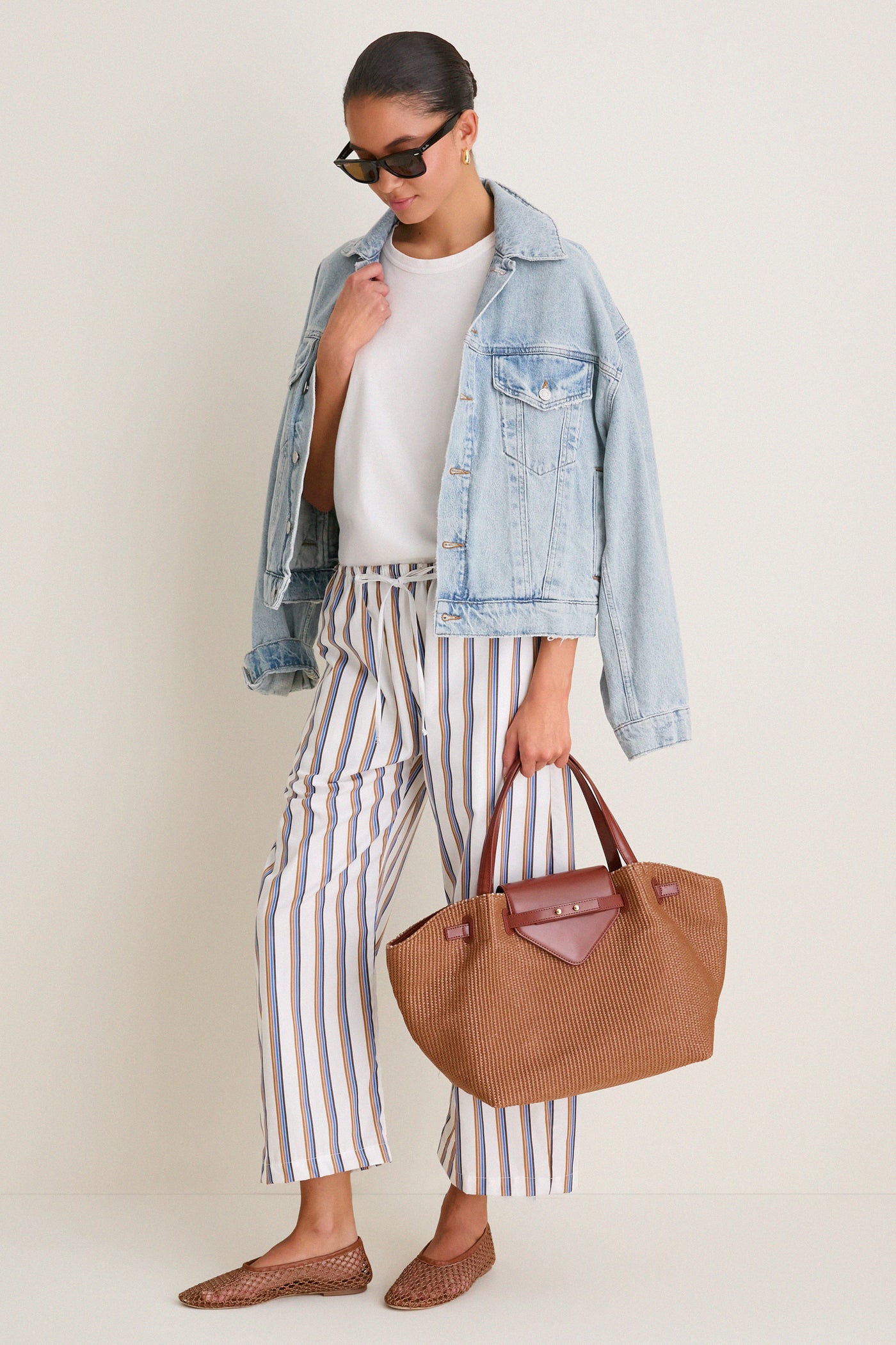 Cognac Raffia Blaine Tote