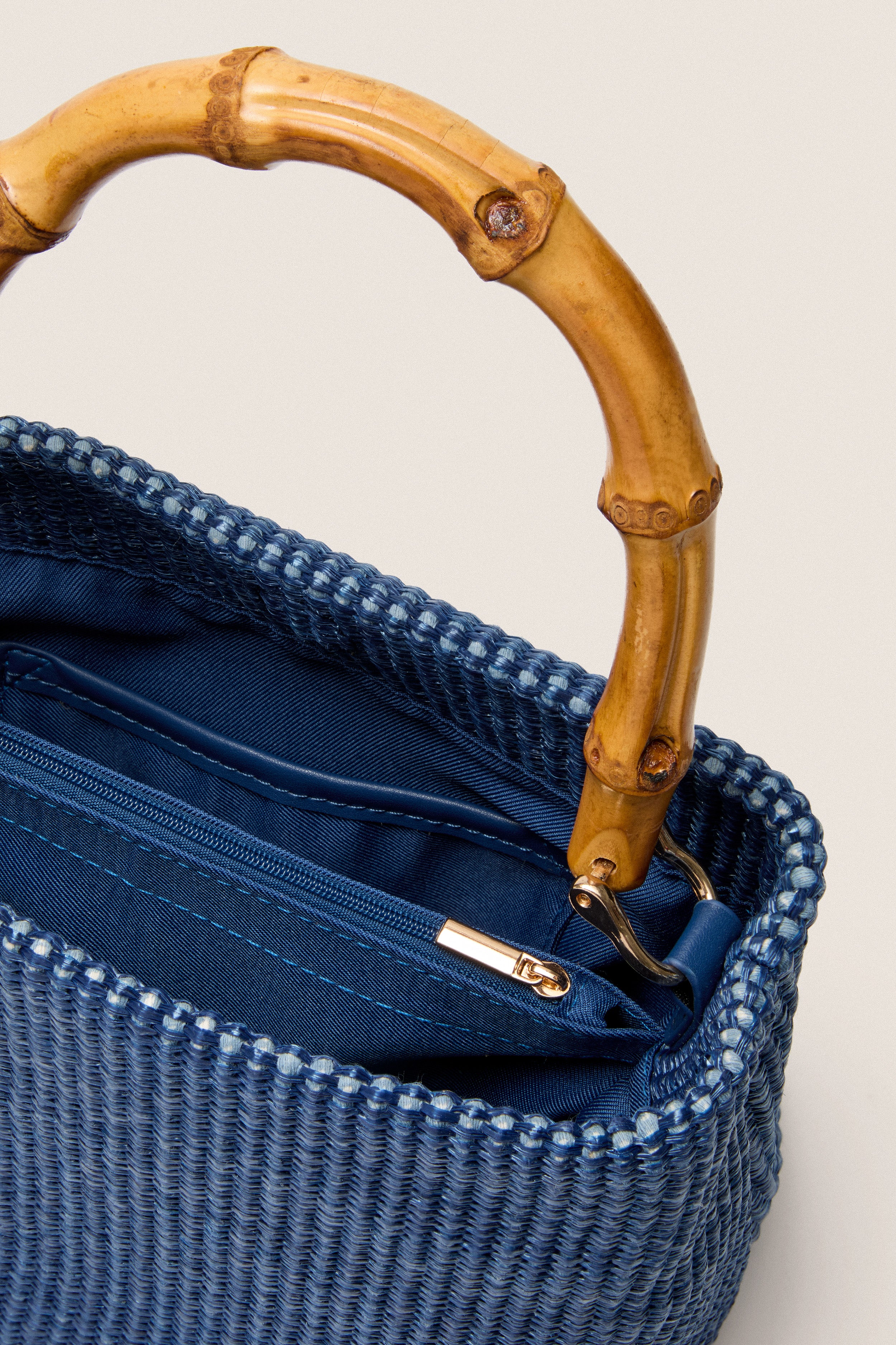 Navy Raffia Audrey Lady Bag