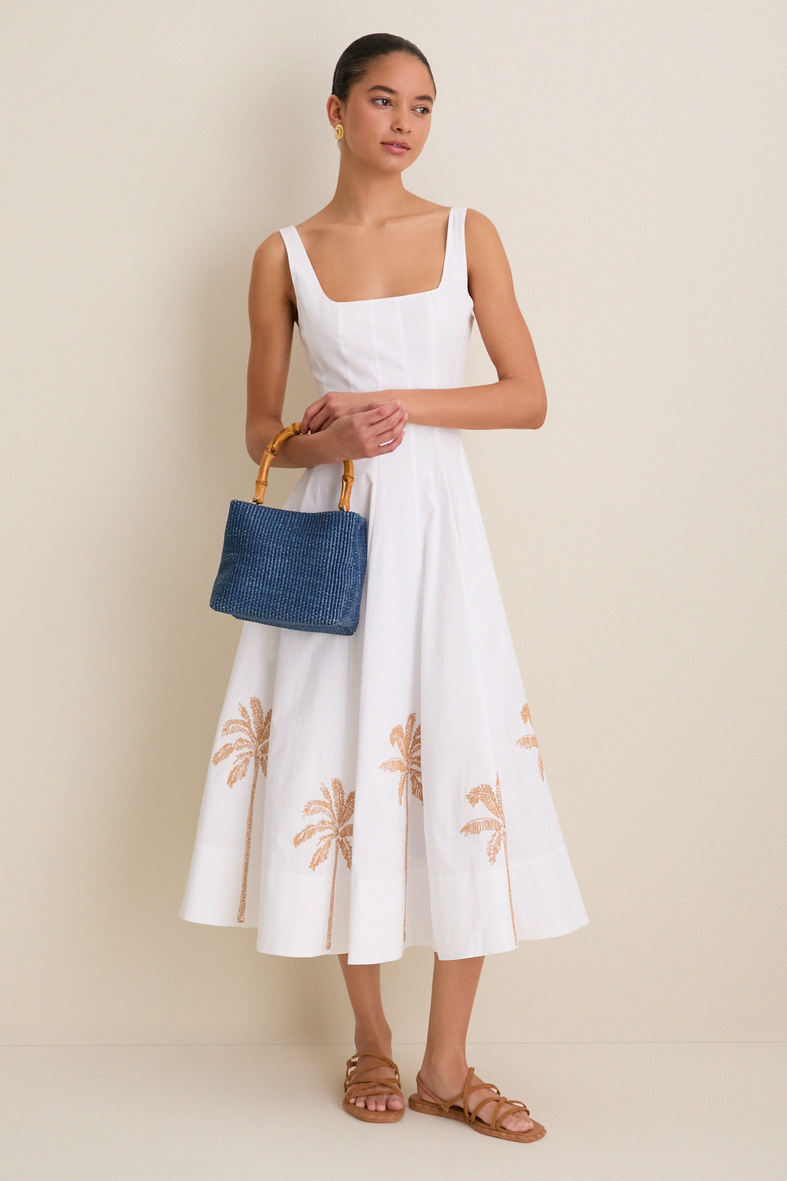 Navy Raffia Audrey Lady Bag