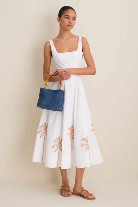 Navy Raffia Audrey Lady bag