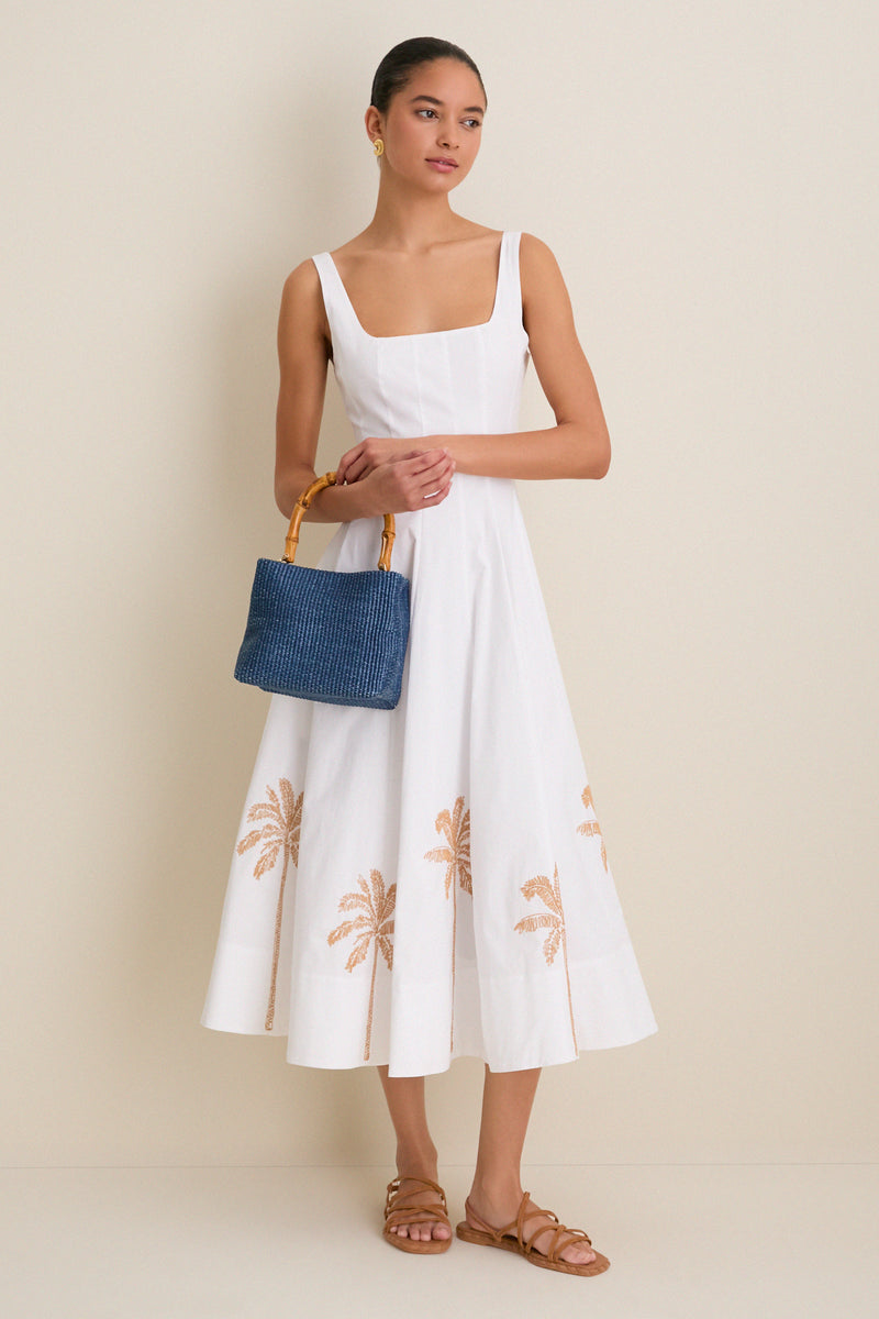 Navy Raffia Audrey Lady bag