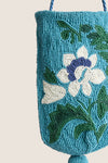 Cerulean Floral Beaded Bag