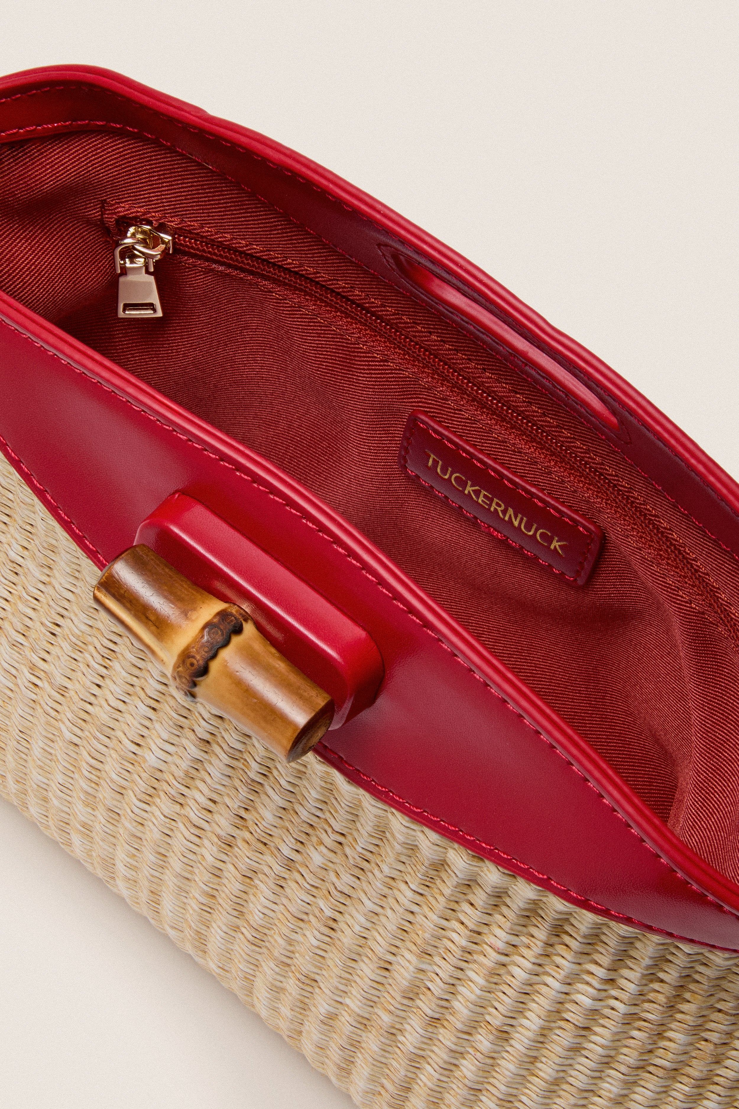 Cherry and Raffia Lock Clutch | Tuckernuck Accessories