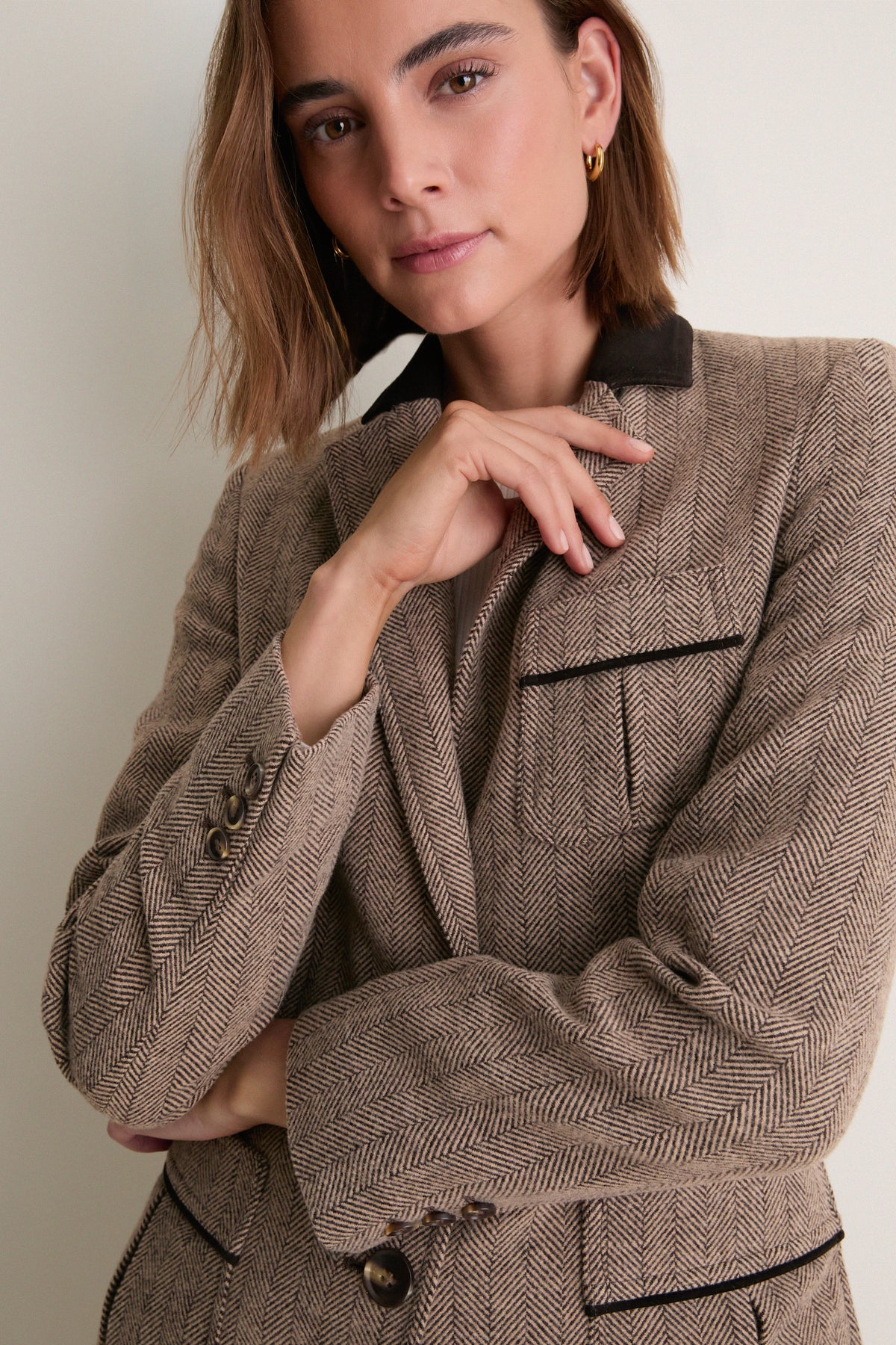 Chestnut Herringbone Cawley Blazer