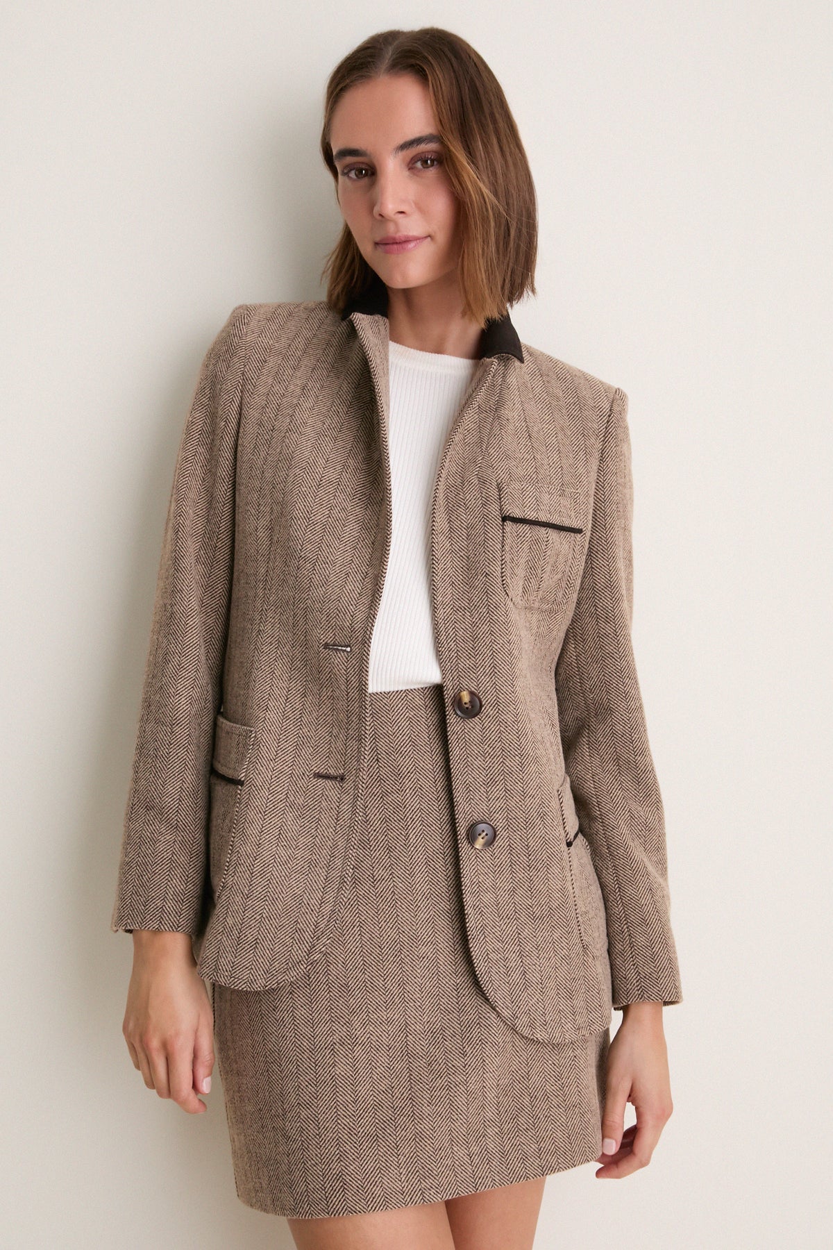 Chestnut Herringbone Cawley Blazer