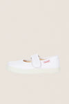 White Velcro Mary Janes