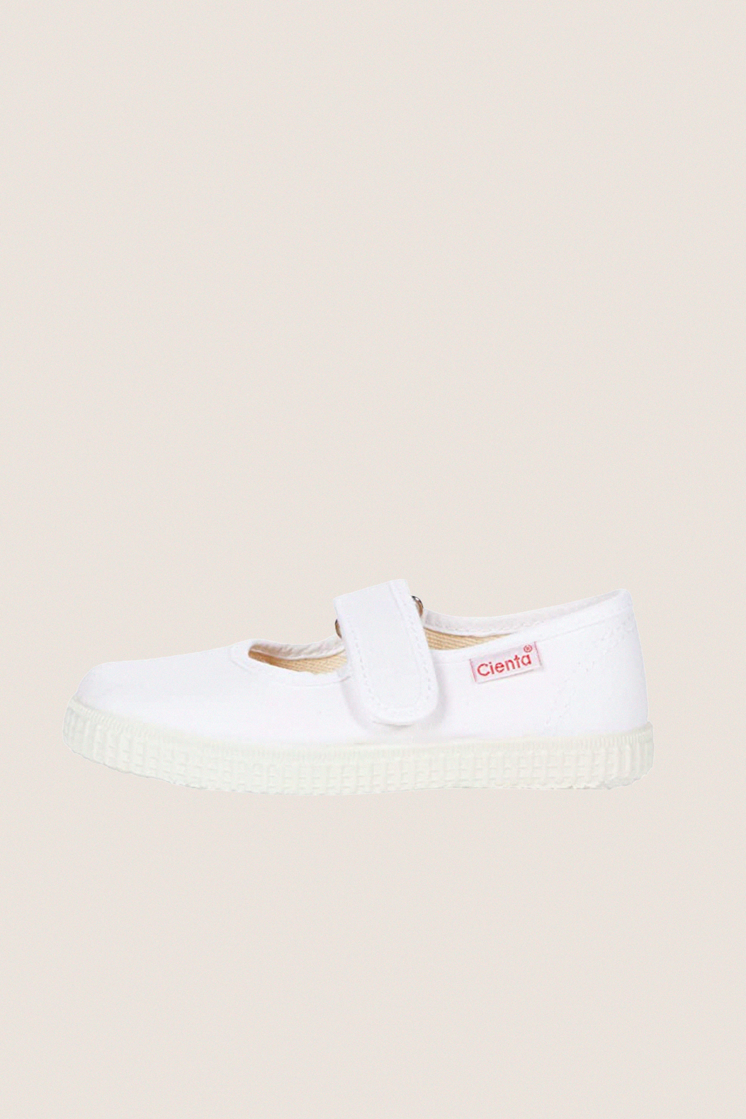 White Velcro Mary Janes