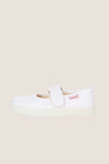 White Velcro Mary Janes