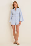 Blue Peony Embroidered Minny Romper