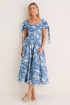 Vintage Blue Floral Marianna Maxi Dress