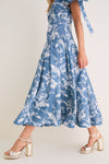 Vintage Blue Floral Marianna Maxi Dress