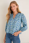 Forget-Me-Not Floral Petunia Blouse