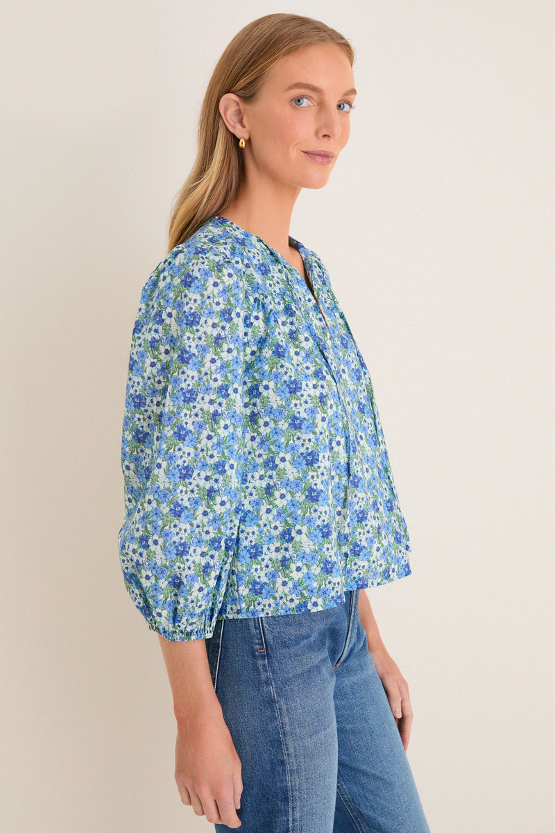 Forget-Me-Not Floral Petunia Blouse