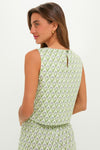 Pale Green Trellis Floral Ada Tank