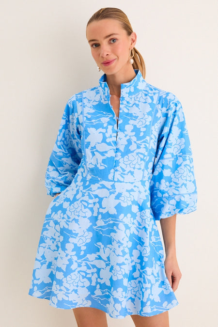 Morning Glory Floral Mini Hillsborough Dress