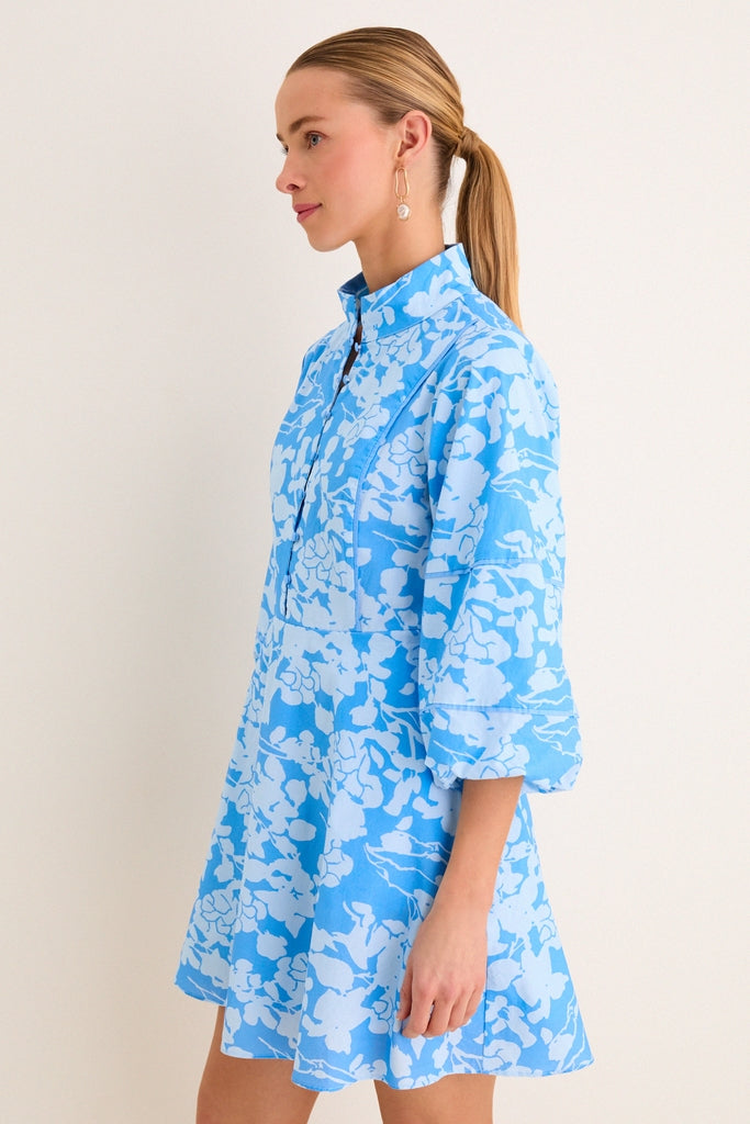 Hyacinth House Morning Glory Floral Mini Hillsborough Dress Morning Glory Floral / S