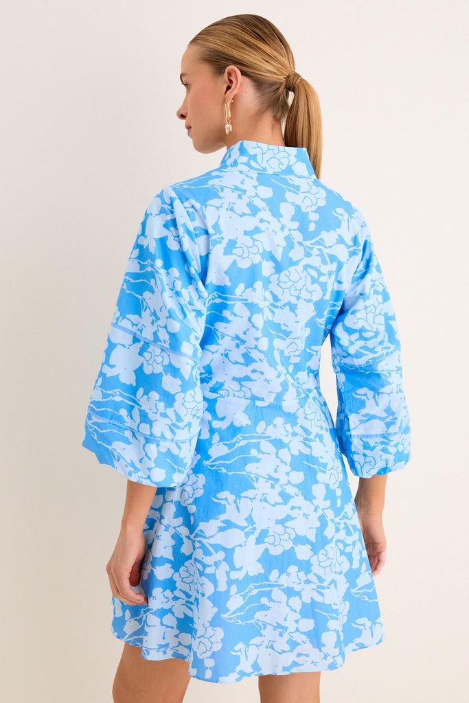 Morning Glory Floral Mini Hillsborough Dress