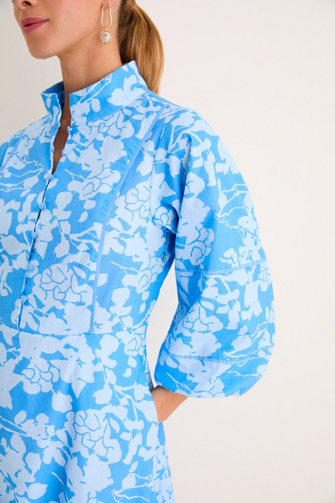 Morning Glory Floral Mini Hillsborough Dress