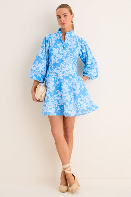 Morning Glory Floral Mini Hillsborough Dress