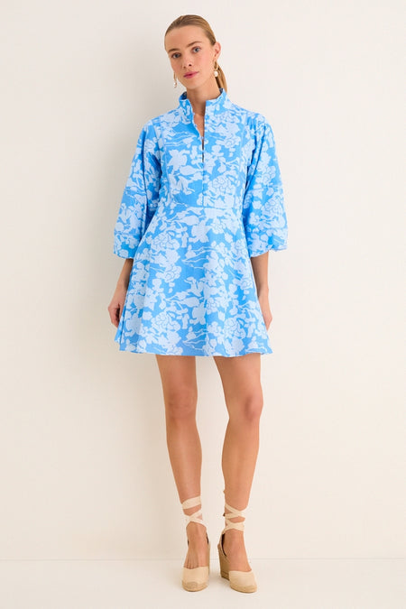 Morning Glory Floral Mini Hillsborough Dress