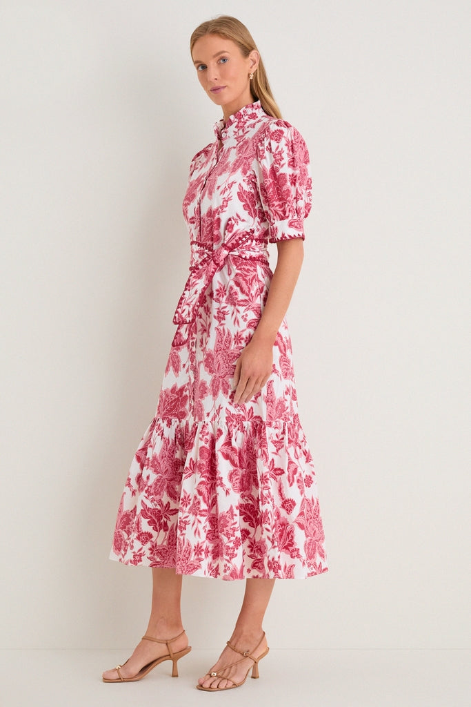 Hibiscus Floral Whipstitch Felicity Maxi Dress