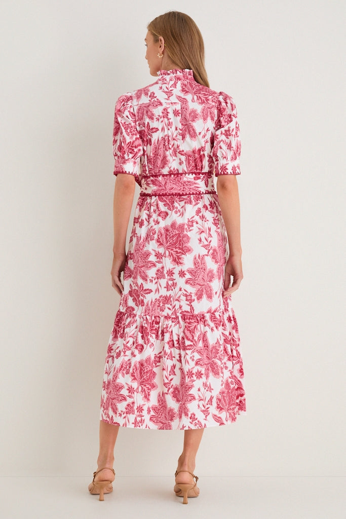 Hibiscus Floral Whipstitch Felicity Maxi Dress