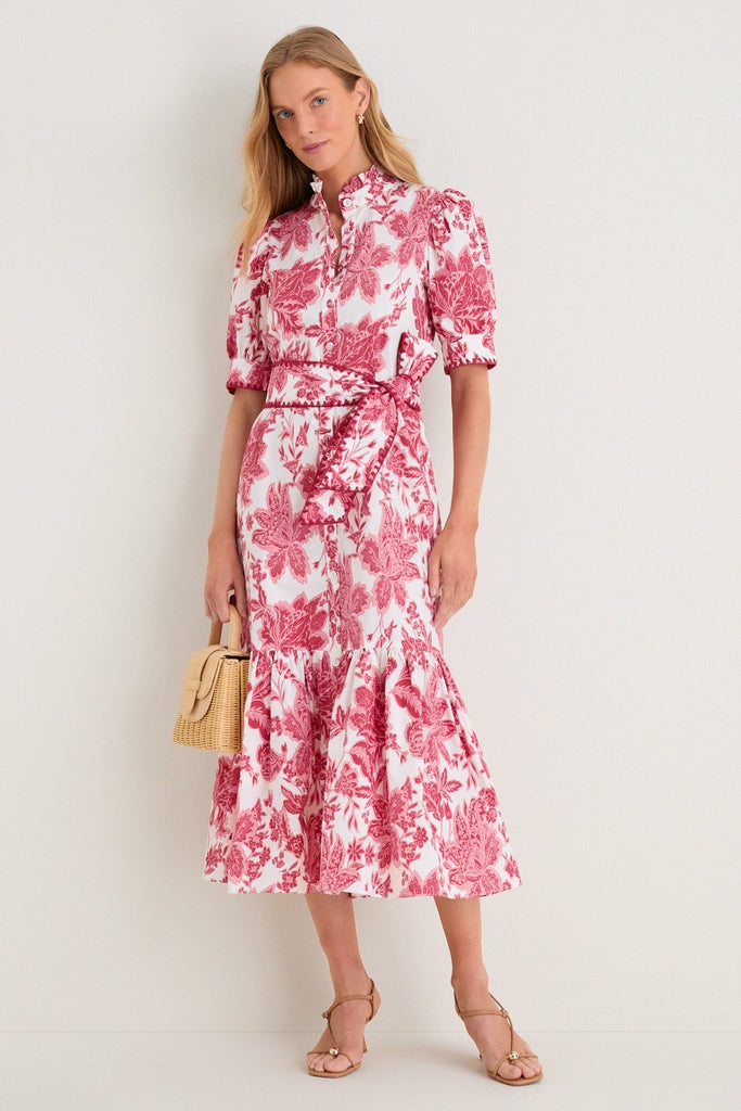 Hibiscus Floral Whipstitch Felicity Maxi Dress