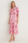 Hibiscus Floral Whipstitch Felicity Maxi Dress