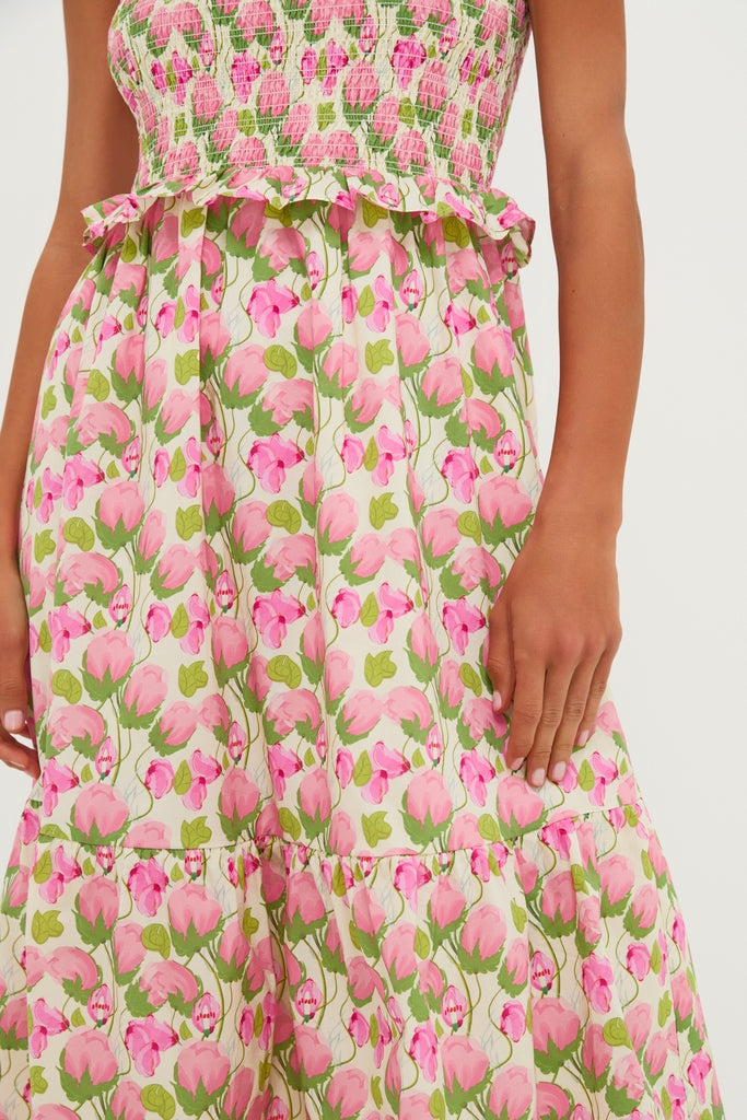 Sweet Pea Floral Smocked Seaton Midi Dress