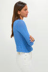 Cornflower Blue Pointelle Capucine Cardigan