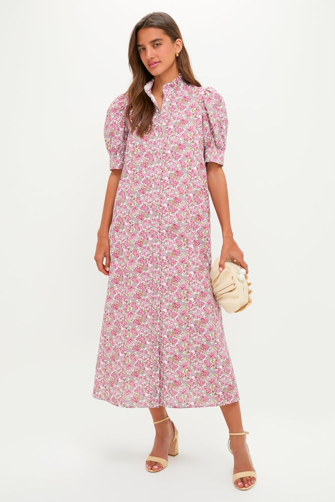 Hyacinth House Pink & Sage Ditsy Floral Louisa Maxi Dress Pink & Sage Ditsy Floral / XS