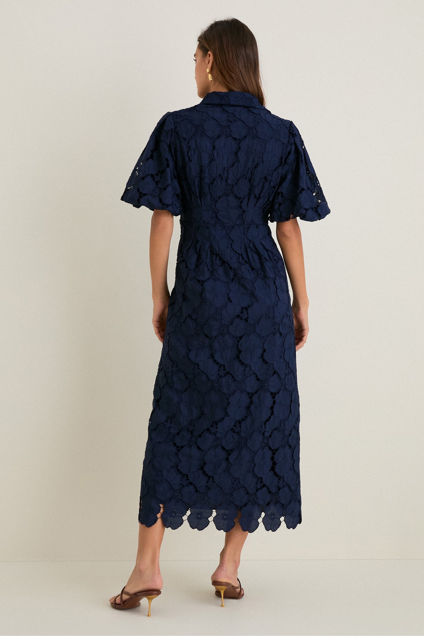 Navy Eyelet Delaney Dress