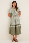 Jardin Stripe Cotton Poplin Mitchell Dress