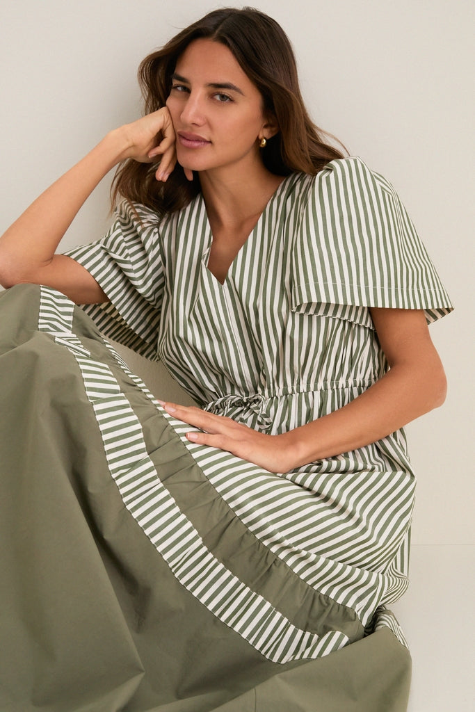 Jardin Stripe Cotton Poplin Mitchell Dress | Tuckernuck