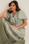 Jardin Stripe Cotton Poplin Mitchell Dress
