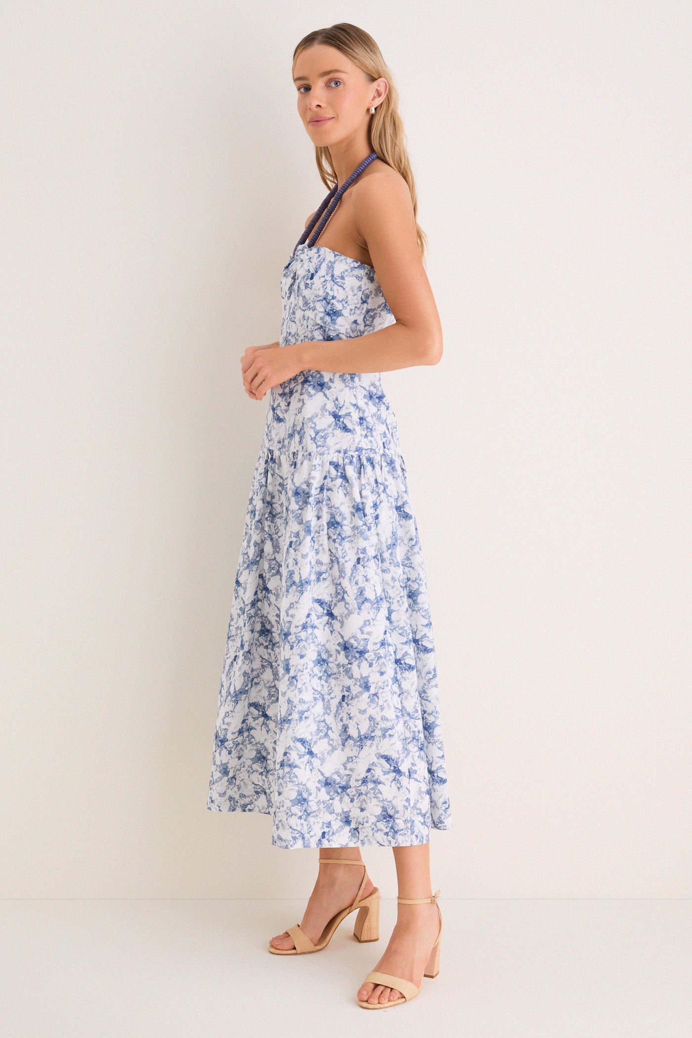 natalie floral smocked midi dress Natalie