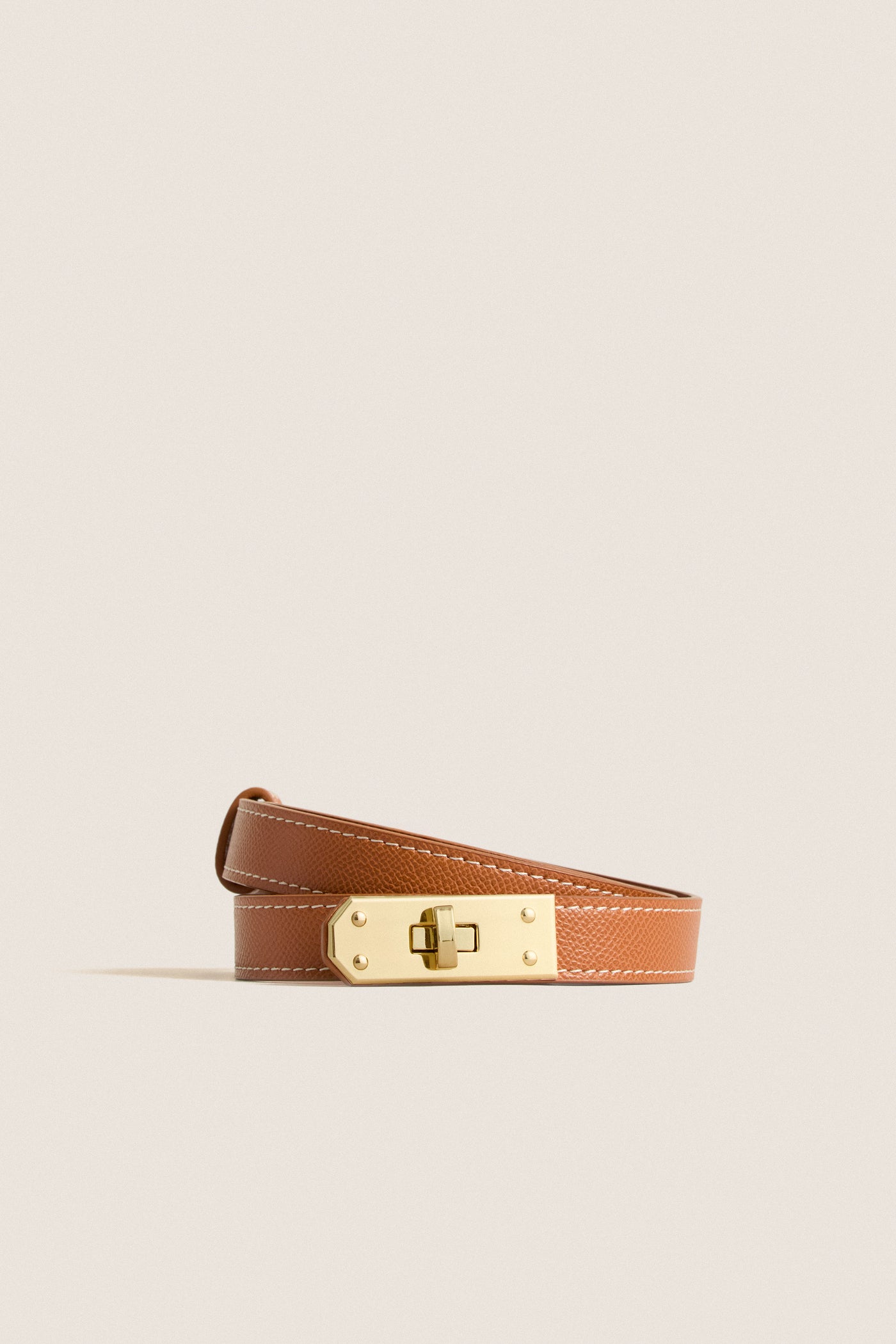 Tan and Gold Blake Belt