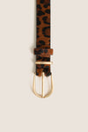 Leopard and Gold Leather Clara Belt