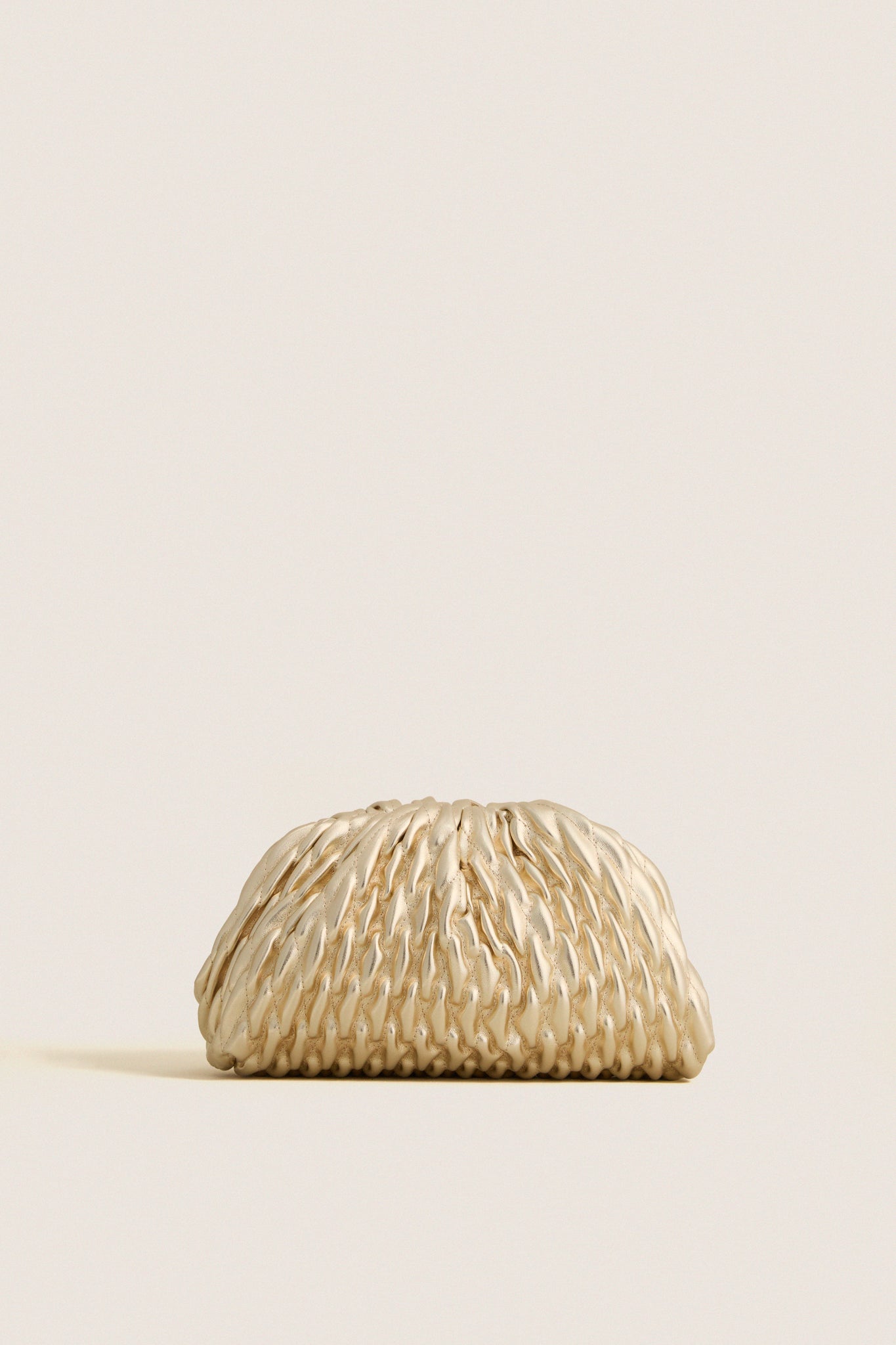 Gold Metallic Lacey Clutch Bag | Billini