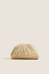 Gold Metallic Lacey Clutch Bag