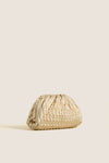 Gold Metallic Lacey Clutch Bag